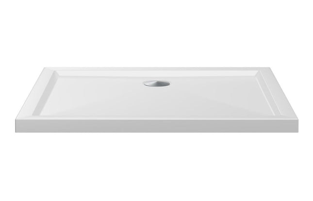 Ambience 40mm Low Profile Rectangular Shower Tray & Waste | White | 10 Widths