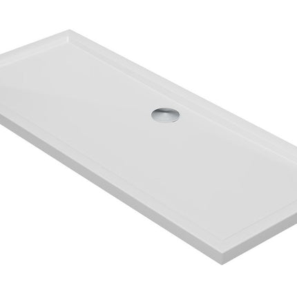 Ambience 40mm Low Profile Rectangular Shower Tray & Waste | White | 10 Widths