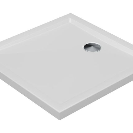 Ambience 40mm Low Profile Square Shower Tray & Waste | White | 4 Sizes