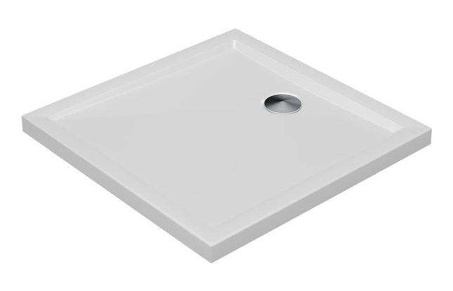 Ambience 40mm Low Profile Square Shower Tray & Waste | White | 4 Sizes