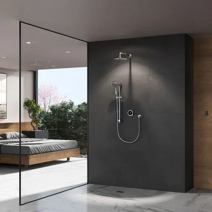 Quartz Touch Concealed Divert With Fixed Wall Head & Slide Rail High Pressure Combi