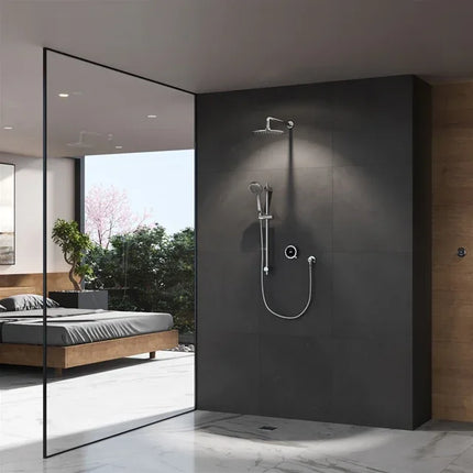 Quartz Touch Concealed Divert With Fixed Wall Head & Slide Rail Gravity (immersion tank)