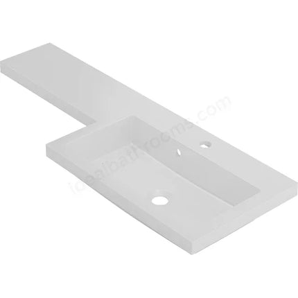 Swan Shenley 1107mm Left-Handed L Shape Mineralcast Basin - White