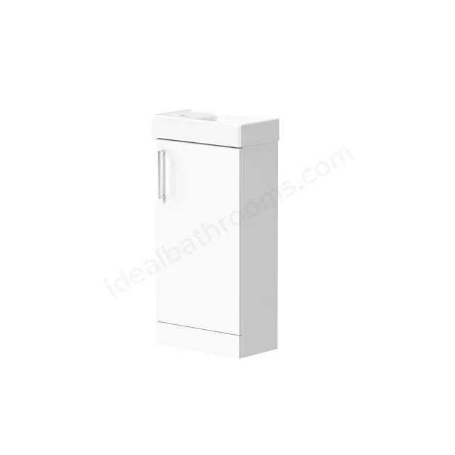 Swan Glebe 400mm Cloakroom Vanity Unit with Basin & Handles - Matt White Matt White