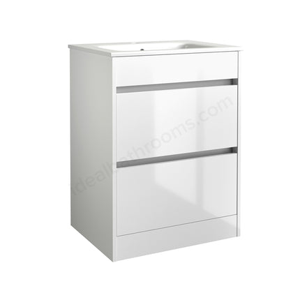 Glebe 590mm x 830mm x 455mm 2 Drawer Floorstanding Vanity Unit