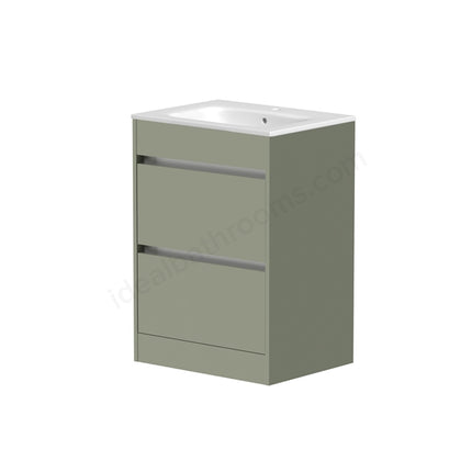 Glebe 590mm x 830mm x 455mm 2 Drawer Floorstanding Vanity Unit