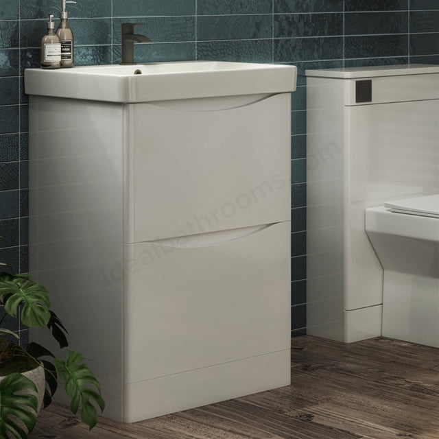 Oxley 560mm x 810mm x 445mm 2 drawer Floorstanding Vanity Unit