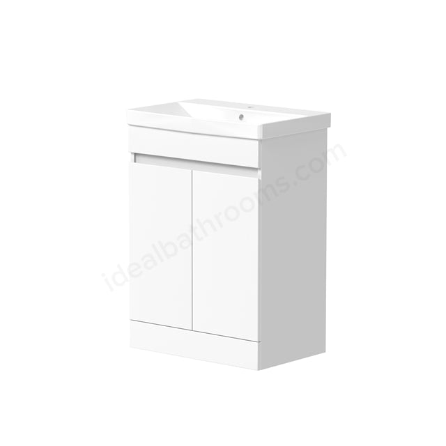 Shenley 600mm x 810mm x 385mm 2 Door Handleless Floorstanding Vanity Unit