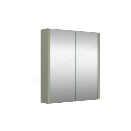 Swan Glebe 580mm x 650mm 2 Door Mirror Cabinet w/ Glass Shelves