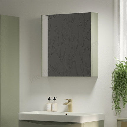 Swan Glebe 580mm x 650mm 2 Door Mirror Cabinet w/ Glass Shelves