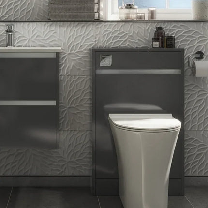 Swan Glebe 500mm WC Unit - Matt White, Savannah Green or Matt Grey Matt Grey