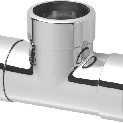 McAlpine Chrome Plated Brass Compression Tee | 42E-CB | 1½" | Reducible to 1¼" & 32mm
