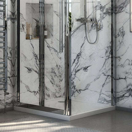 Swan Stony Anti-Slip Shower Tray - White