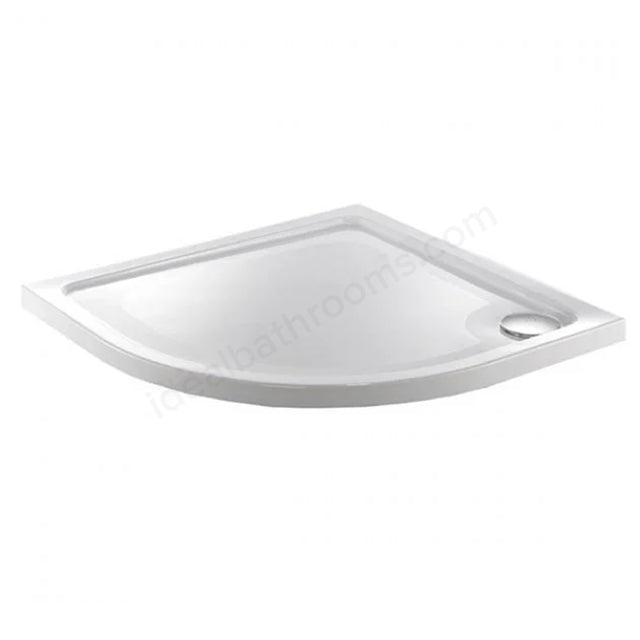 Swan Stony Quadrant Anti-Slip Shower Tray - 550mm Radius - White