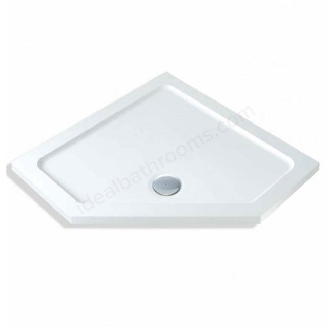 MX Elements Low Profile Pentagonal Shower Tray | White | 900x900mm | 40mm | UAN