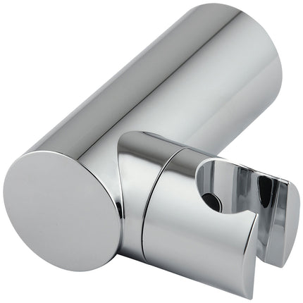 Chrome double robe hook on a white background