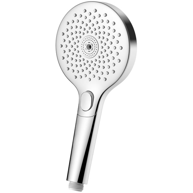 Euroshowers TurboJet Shower Handset | AeroTek Technology | 3 Spray Patterns | Chrome & Chrome/White
