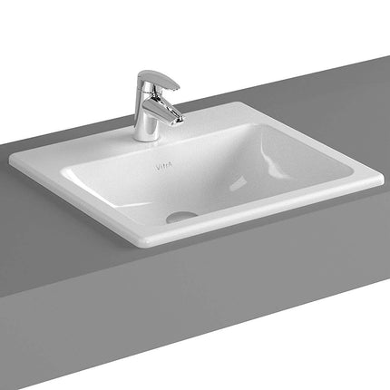 VitrA S20 Inset Square Basin 500mm - 1 Tap Hole