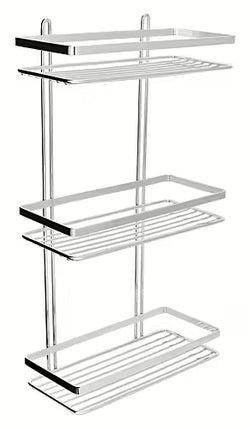 Euroshowers Chrome Wire Shower Basket | Rectangle | Single, Double or Triple
