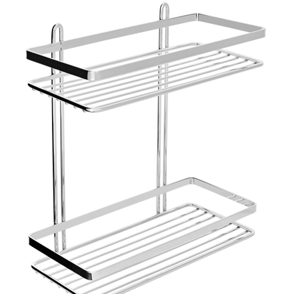 Euroshowers Chrome Wire Shower Basket | Rectangle | Single, Double or Triple