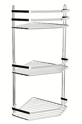 Euroshowers Chrome Wire Corner Shower Basket | Single, Double or Triple