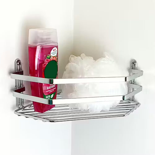 Euroshowers Chrome Wire Corner Shower Basket | Single, Double or Triple