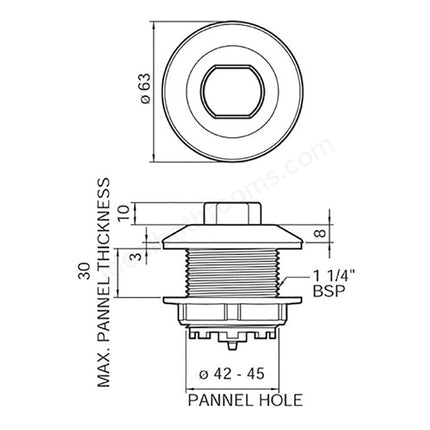 Grohe AIR BUTTON for use with Adagio cisterns 37762SH or 37945SH; Chrome