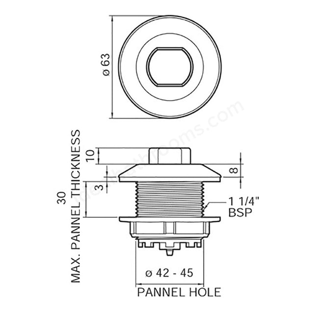 Grohe AIR BUTTON for use with Adagio cisterns 37762SH or 37945SH; Chrome