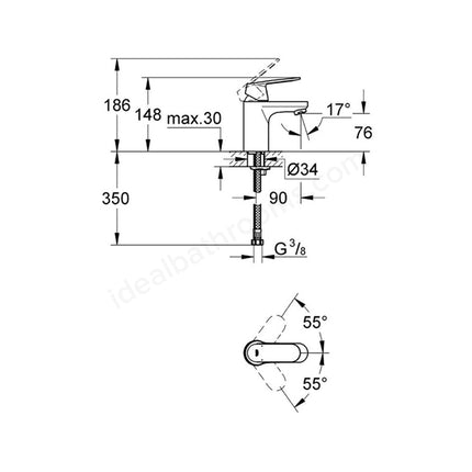 Grohe EUROSMART COSMOPOLITAN Basin Mixer Tap