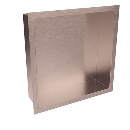 Scudo Inset Shower Niche - Brushed Bronze