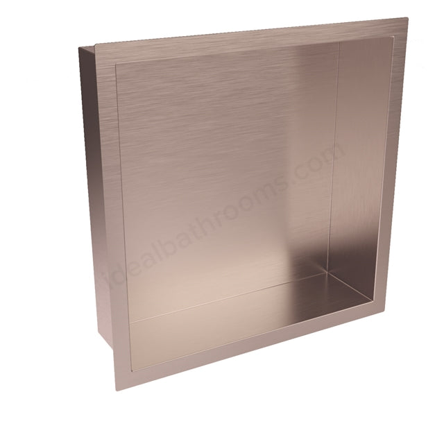 Scudo Inset Shower Niche - Brushed Bronze