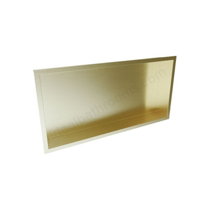 Scudo Inset Shower Niche-Brushed Brass