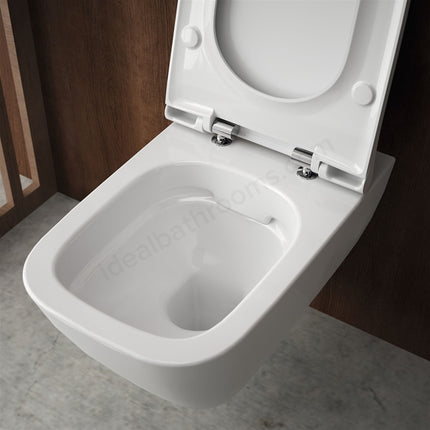 Geberit Sigma 4-in-1 Wall-Hung WC Pack | Smyle Square Rimless Pan, Soft Close Seat & Sigma01 Flush Plate