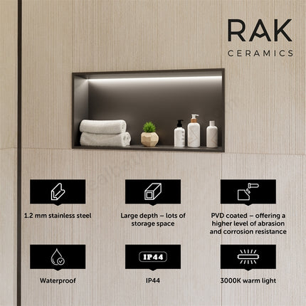 RAK Ceramics Ingot 300 x 600mm Recessed Niche