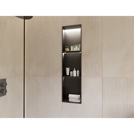 RAK INGOT Recessed Niche with 2-Shelf and LED 305 x 1210mm