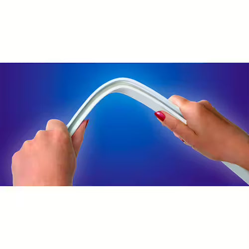 Euroshowers Flexible Bendable Shower Curtain Track | 3m Aluminium Rail | Chrome or White