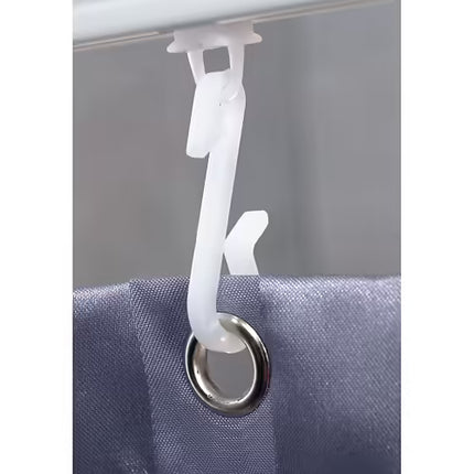 Euroshowers Flexible Bendable Shower Curtain Track | 3m Aluminium Rail | Chrome or White