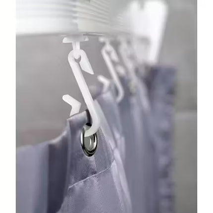 Euroshowers Shower Curtain Track Gliders | White | Pack of 24