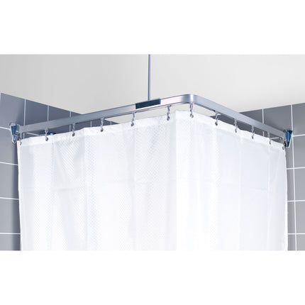 Euroshowers Flexible Bendable Shower Curtain Track | 3m Aluminium Rail | Chrome or White