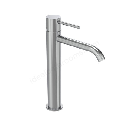 Tavistock Cohort Lever Tall Basin Mixer Tap - Single Lever with Click Waste - 3 Finishes Chrome
