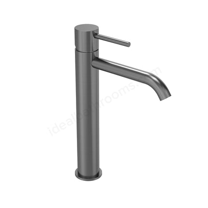 Tavistock Cohort Lever Tall Basin Mixer Tap - Single Lever with Click Waste - 3 Finishes Gunmetal