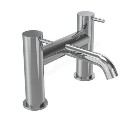Tavistock Cohort Lever Deck Mounted Bath Filler Tap - Twin Handle - 3 Finishes Chrome