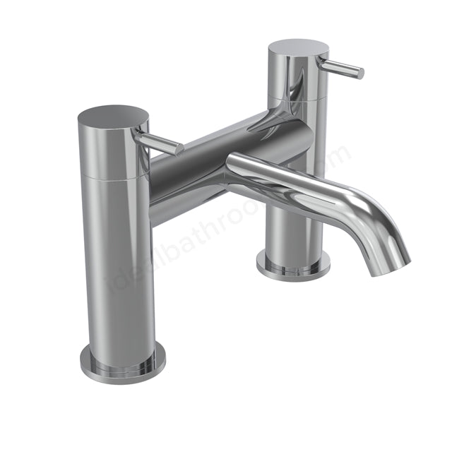 Tavistock Cohort Lever Deck Mounted Bath Filler Tap - Twin Handle - 3 Finishes Chrome