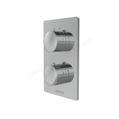 Tavistock Cohort Shower Valve and Trim Set - Dual Control with First Fix Box - 3 Finishes Chrome