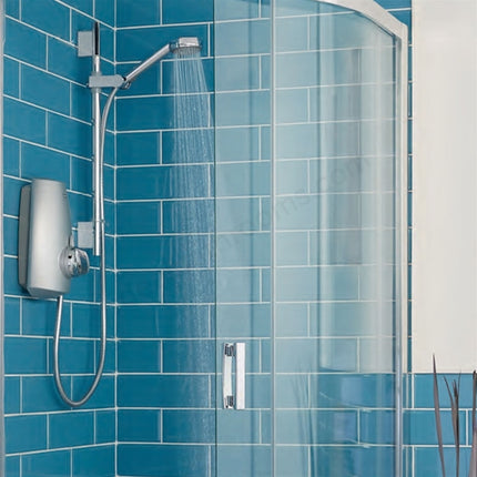 Aqualisa AQUASTREAM Thermostatic Power Shower for Low Pressure Systems Adjustable Head