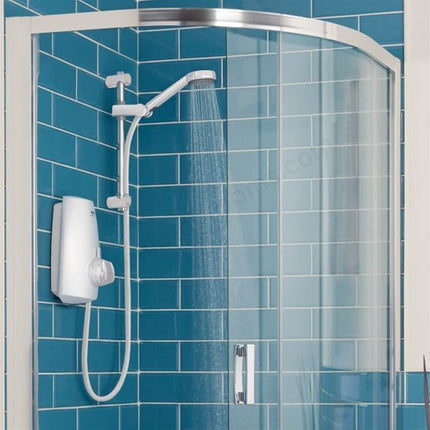 Aqualisa AQUASTREAM Thermostatic Power Shower for Low Pressure Systems Adjustable Head