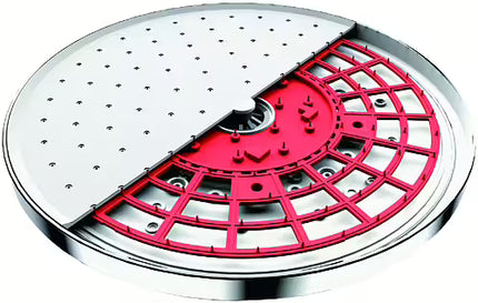 Euroshowers Overhead Self-Cleaning Shower Head | 250mm | Chrome & White or Black | WRAS Approved