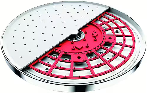 Euroshowers Overhead Self-Cleaning Shower Head | 250mm | Chrome & White or Black | WRAS Approved