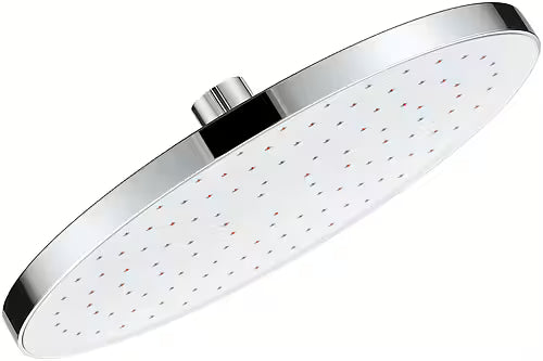 Euroshowers Overhead Self-Cleaning Shower Head | 250mm | Chrome & White or Black | WRAS Approved