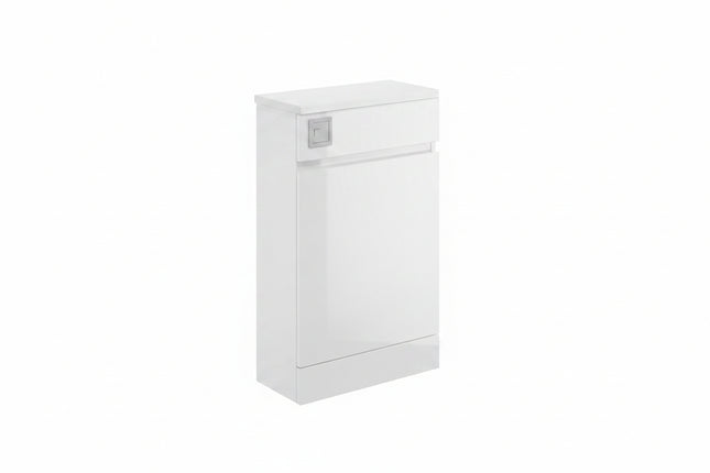 White cabinet on a white background